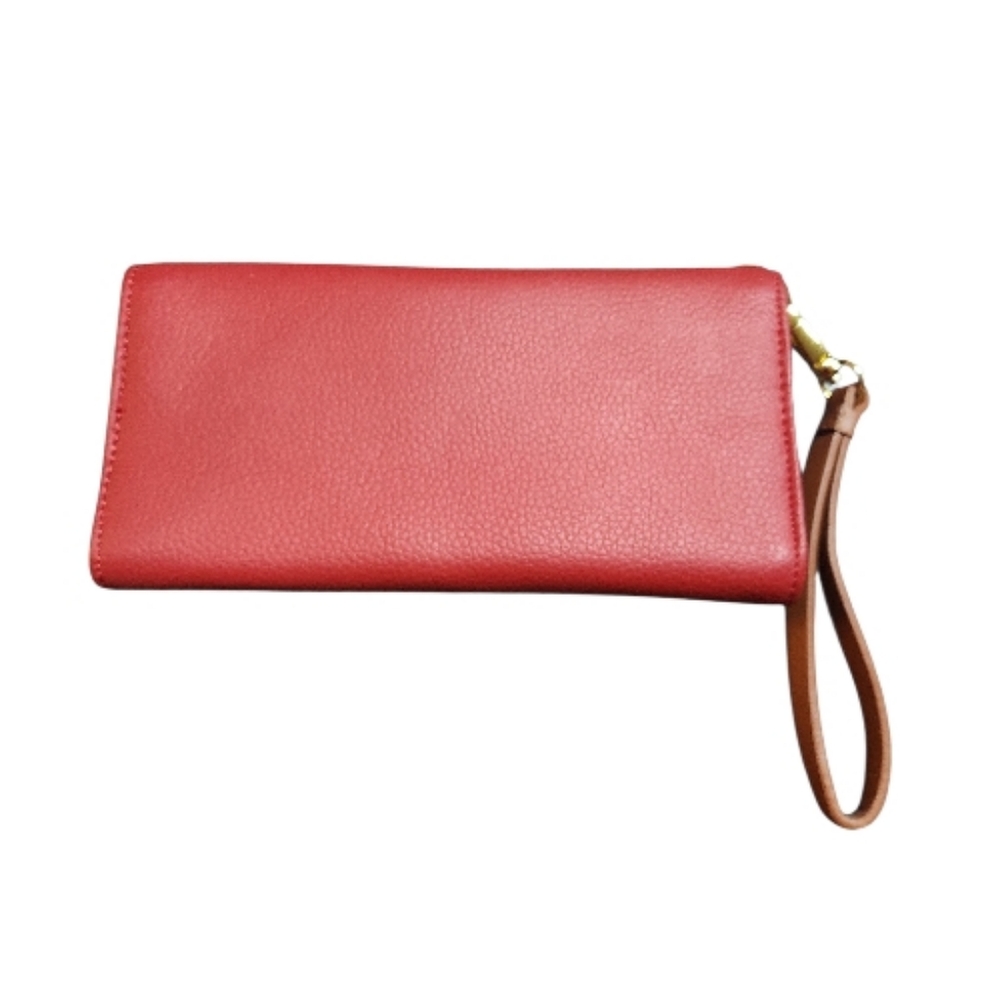 JOY Mangano Leather Double Decker Tote and Trifold Wallet With RFID Protection - Picture 9 of 15